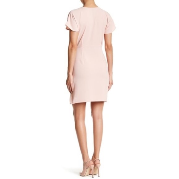 Bobeau Short Sleeve Crepe Wrap Dress - Picture 3 of 7